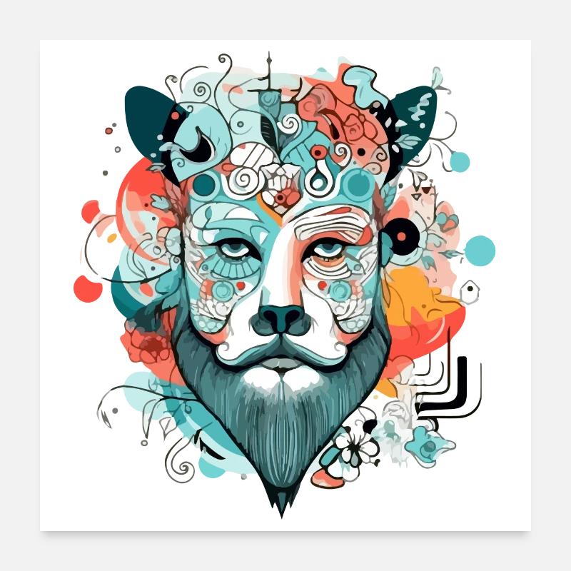 Kizo le roi lion Poster 60 x 60 cm
