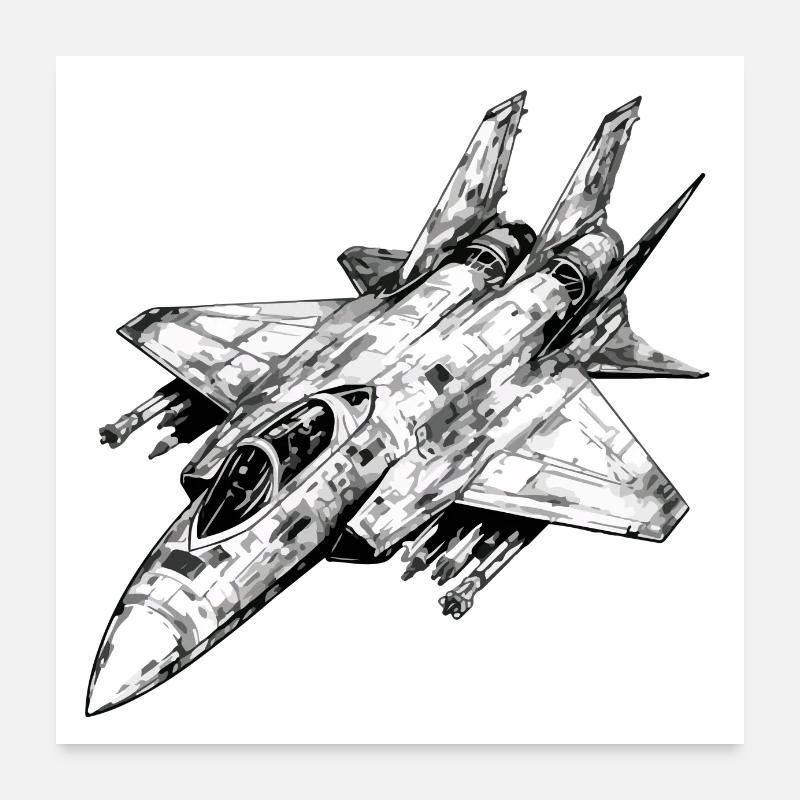 Silver Wings-Flugzeuge Poster 60x60 cm