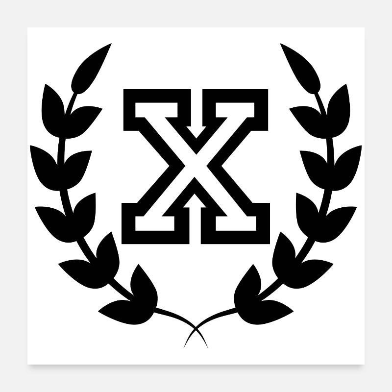 Lettre x sport Poster 60 x 60 cm