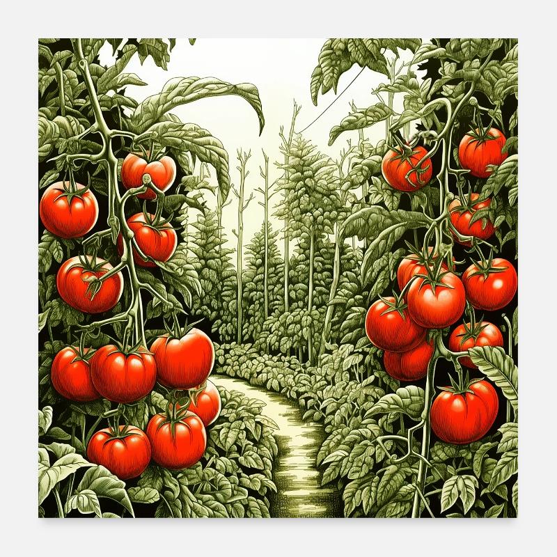 Tomato plants Poster 24" x 24" (60x60 cm)