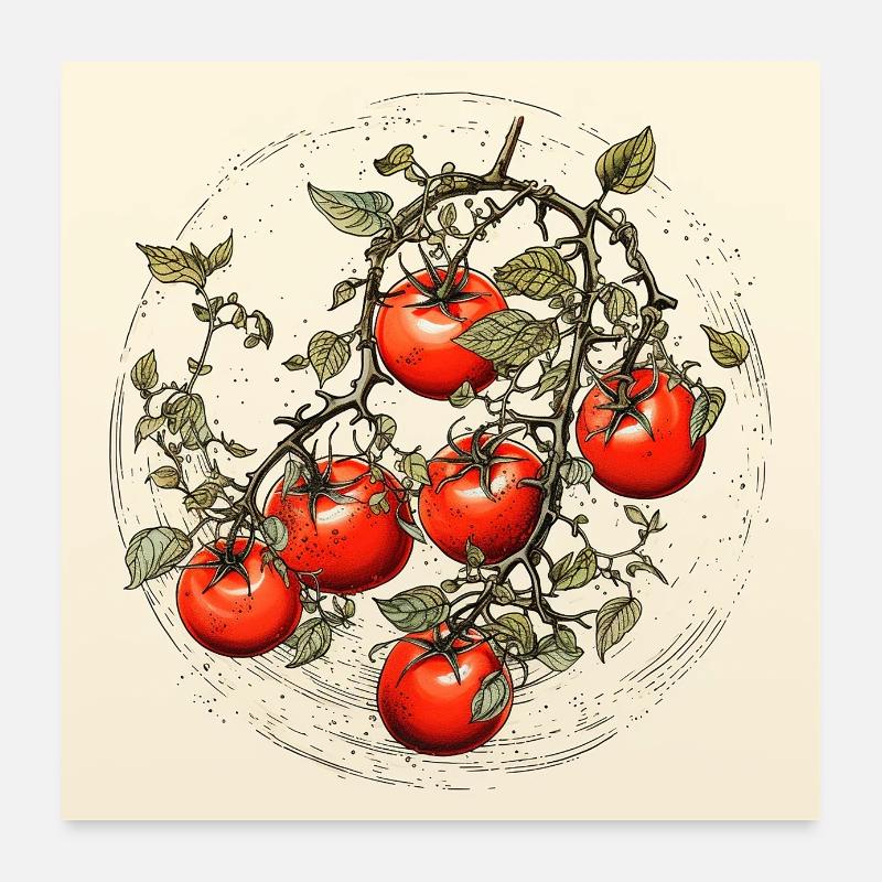 Tomaten Poster 60x60 cm