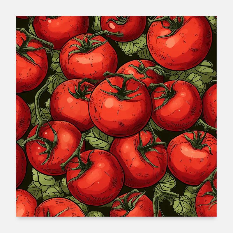 Tomates Poster 60 x 60 cm