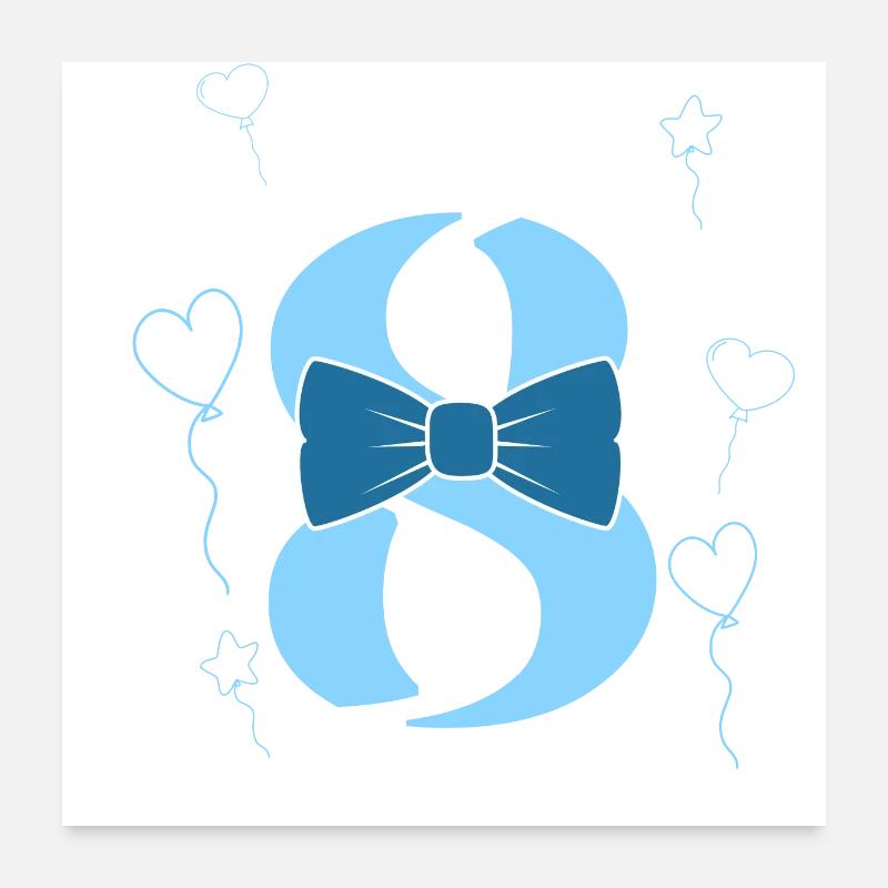 8th birthday boy Poster 24" x 24" (60x60 cm)