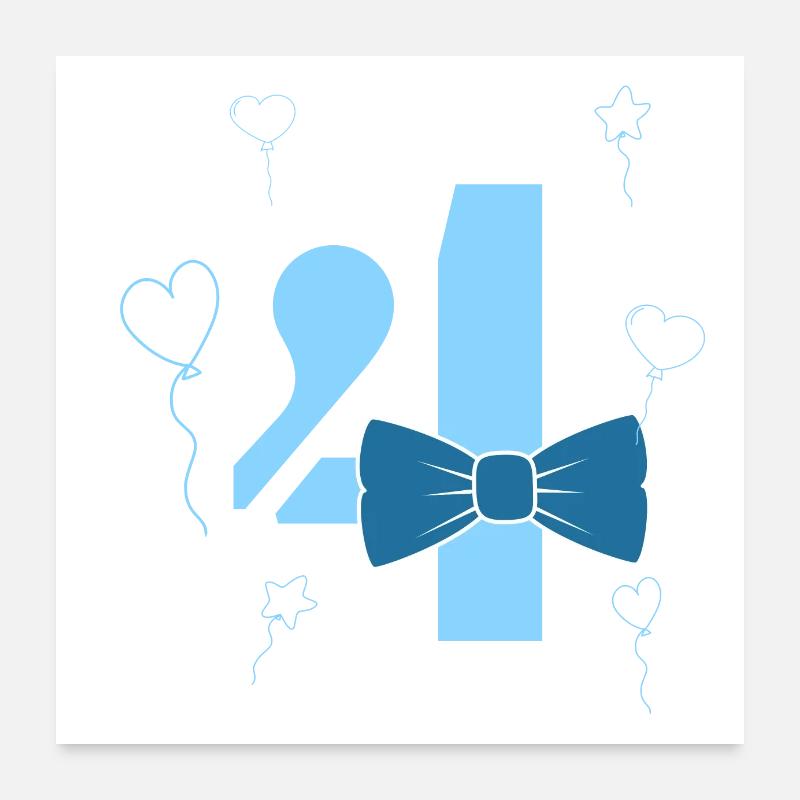 4e anniversaire garçon Poster 60 x 60 cm