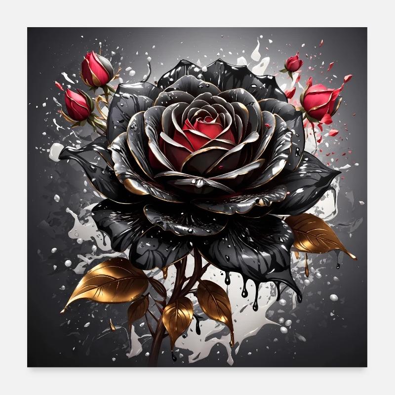 Nightshade Bloom Poster 60x60 cm