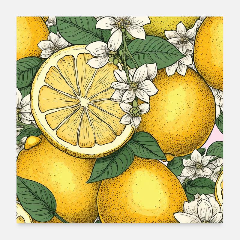 Citrons Poster 60 x 60 cm