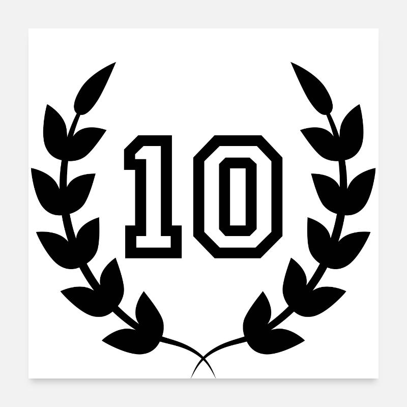 Geschenkidee zum 10. Geburtstag 10 Jahre Poster 60x60 cm