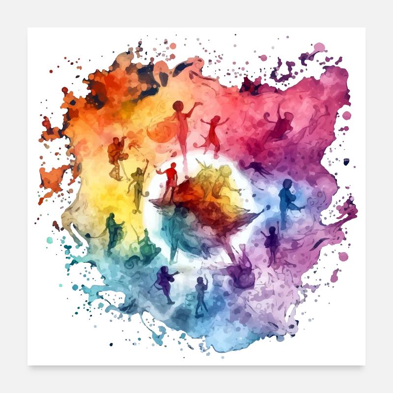 Cloud of angels Poster 24" x 24" (60x60 cm)