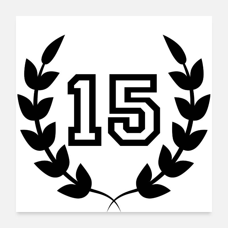15e anniversaire-idée cadeau 15 ans Poster 60 x 60 cm