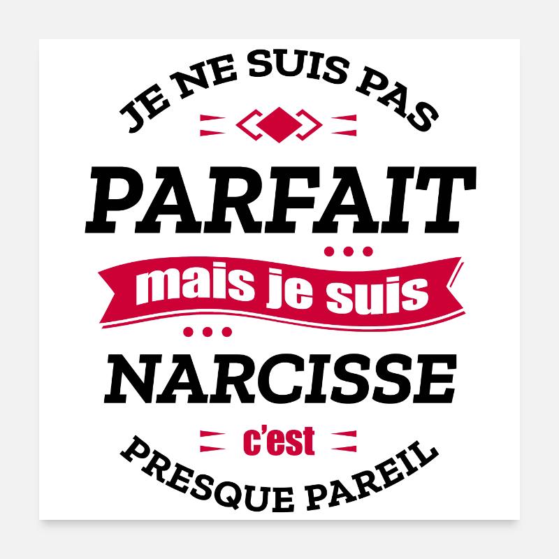 NARCISSE PARFAIT - PRENOM NARCISSE Poster 60 x 60 cm