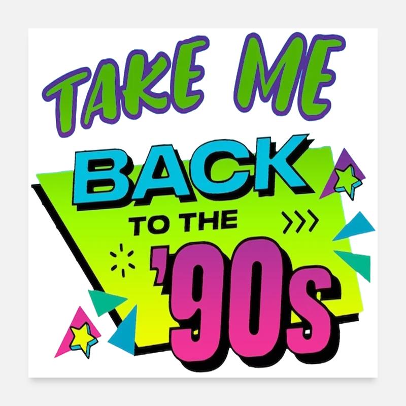 90s mignon 80s rétro vintage drôle cool nostalgie Poster 60 x 60 cm