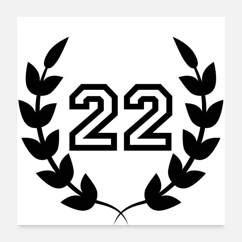 22nd birthday-gift idea 22 years Poster 24" x 24" (60x60 cm)