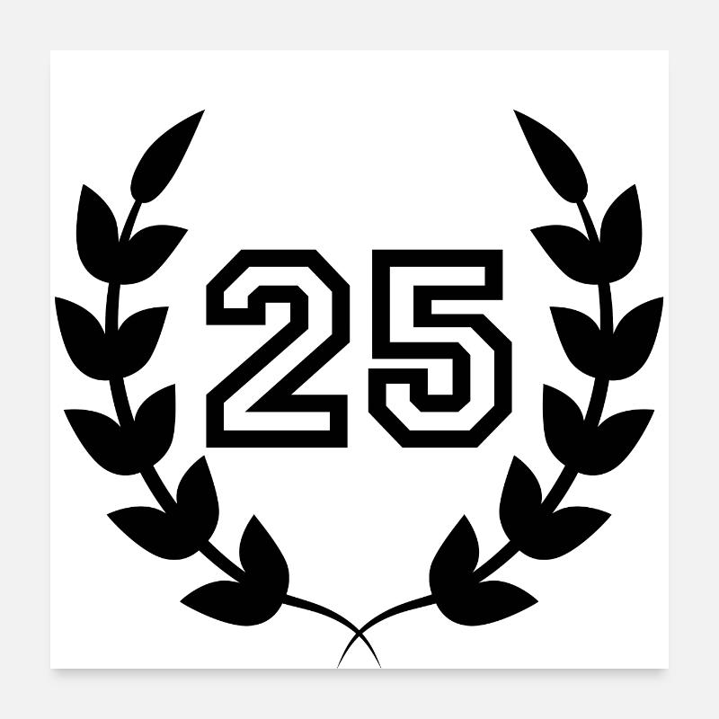 25th anniversary-gift idea 25years Poster 24" x 24" (60x60 cm)