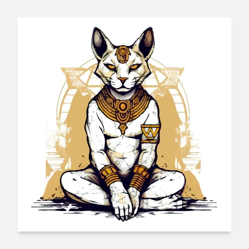 The Egyptian cat god n°3 Poster 24" x 24" (60x60 cm)