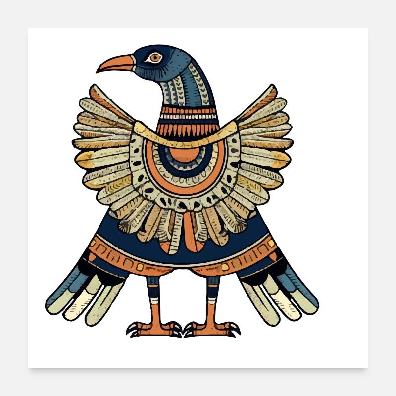 Ägyptischer Vogel Nr. 2 Poster 60x60 cm