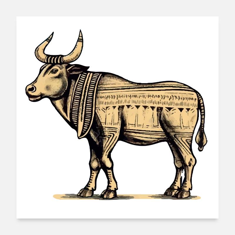 Taureau Egyptien n°3 Poster 60 x 60 cm