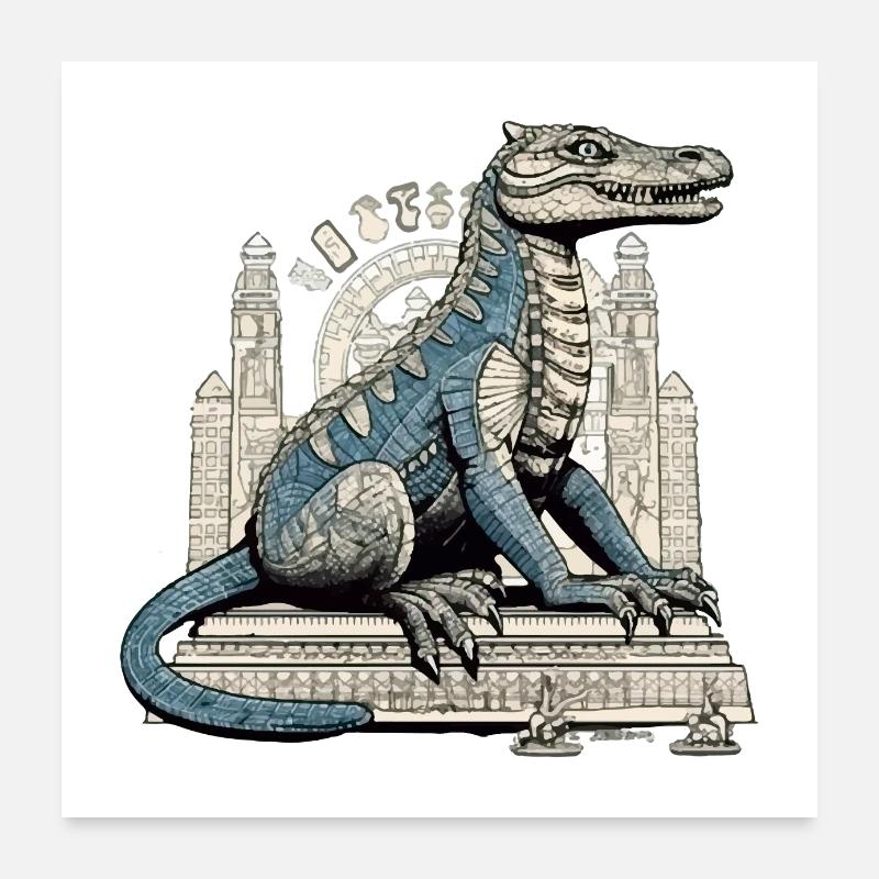 Crocodile Egyptien Poster 60 x 60 cm
