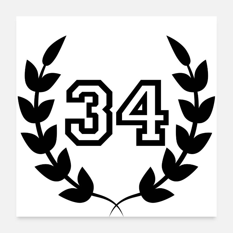 34th birthday-gift idea 34years Poster 24" x 24" (60x60 cm)