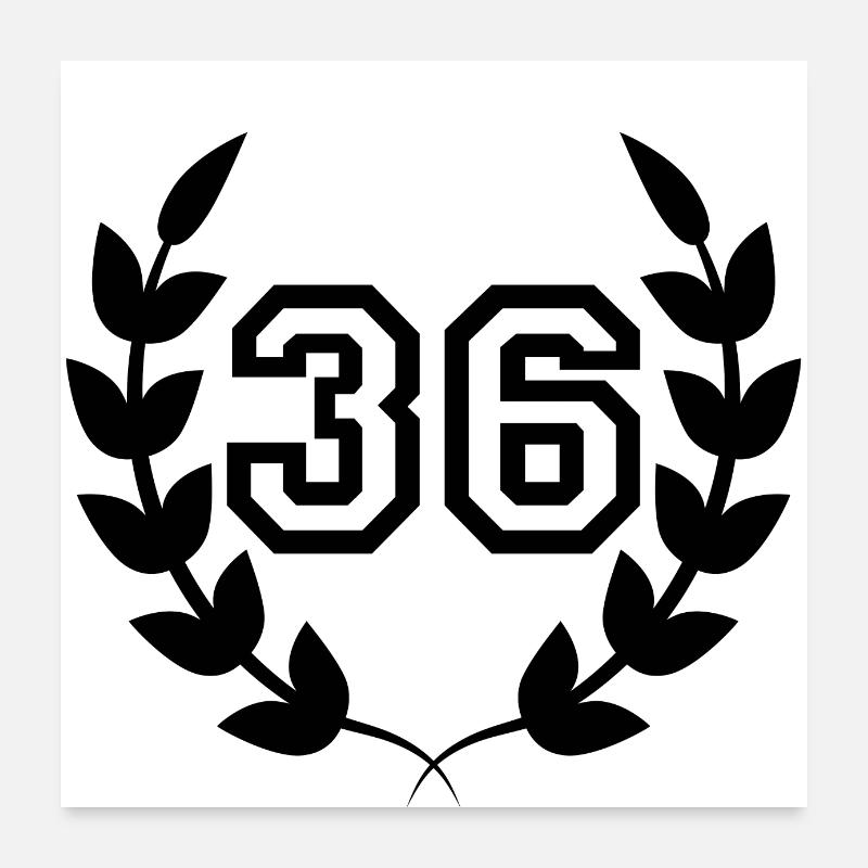 36th birthday-gift idea 36 years Poster 24" x 24" (60x60 cm)