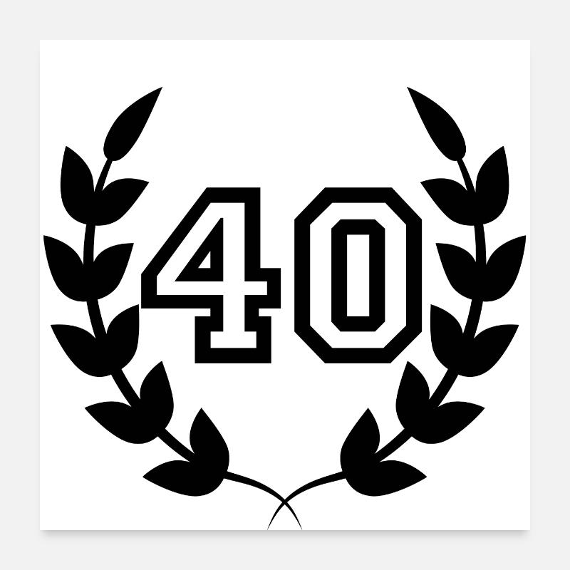 40e anniversaire-idée cadeau 40 ans Poster 60 x 60 cm