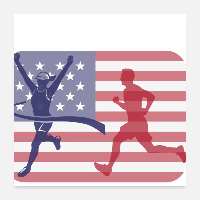 USA Marathon Poster 60 x 60 cm