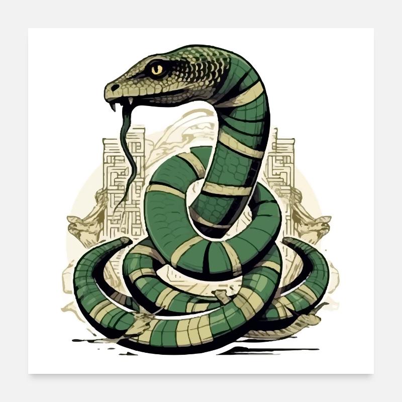 Acu le serpent Poster 60 x 60 cm