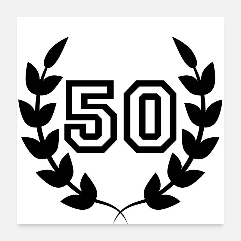 50th anniversary-gift idea 50 years Poster 24" x 24" (60x60 cm)