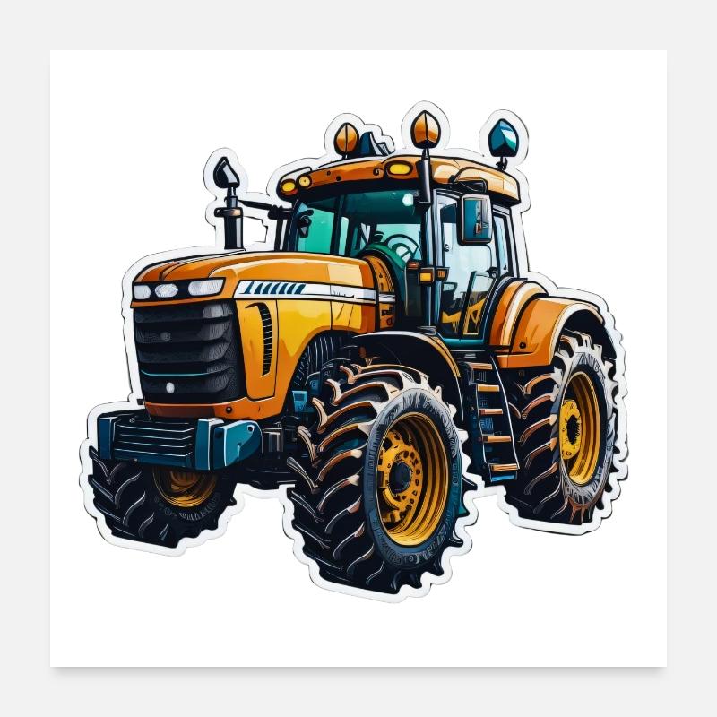 Tractor Poster 24" x 24" (60x60 cm)