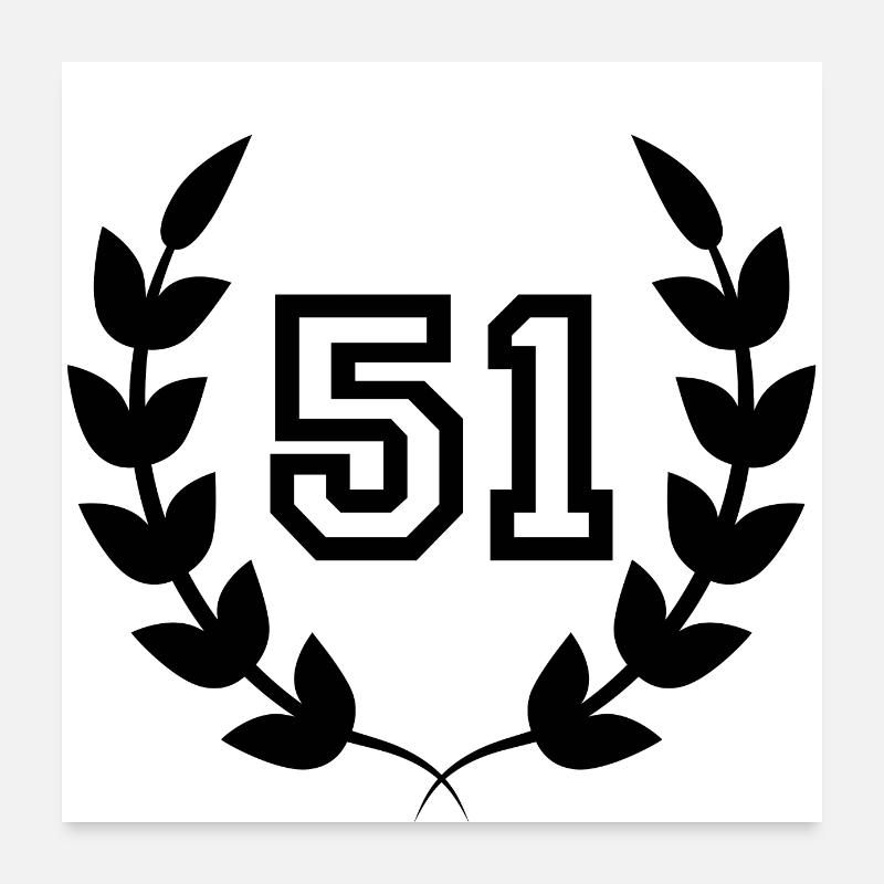 51e anniversaire-idée cadeau 51 ans Poster 60 x 60 cm