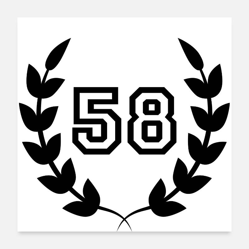 58e anniversaire-idée cadeau 58 ans Poster 60 x 60 cm