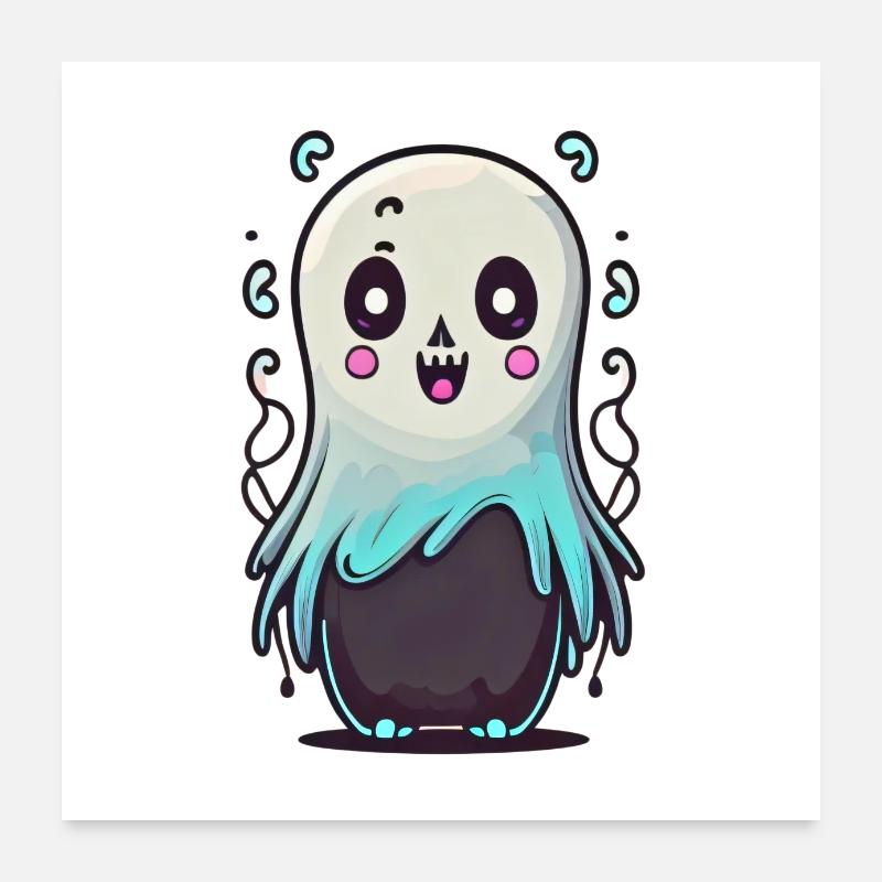 Fantôme mignon Poster 60 x 60 cm