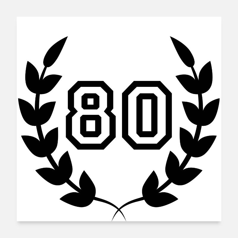80e anniversaire-idée cadeau 80 ans Poster 60 x 60 cm