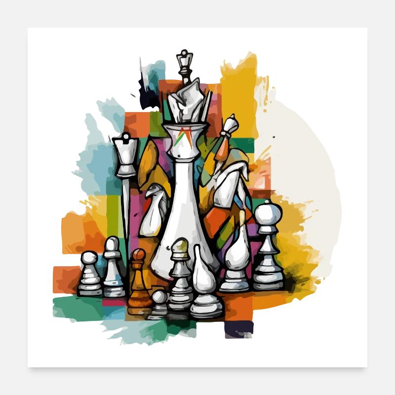 Chess composition Poster 24" x 24" (60x60 cm)