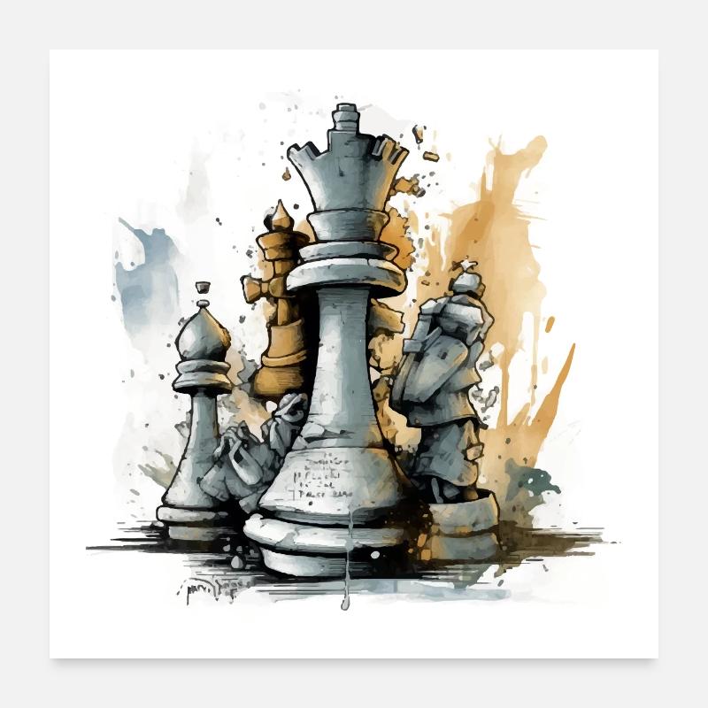 Cornered King Poster 24" x 24" (60x60 cm)