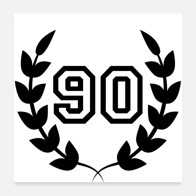 90e anniversaire-idée cadeau 90 ans Poster 60 x 60 cm