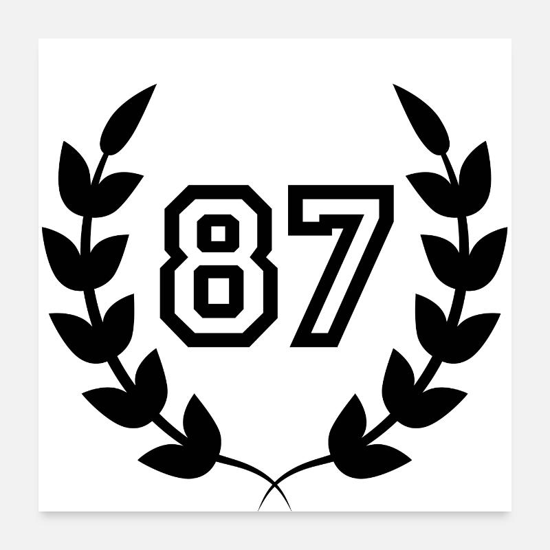 87. Geburtstags-Geschenkidee 87 Jahre Poster 60x60 cm