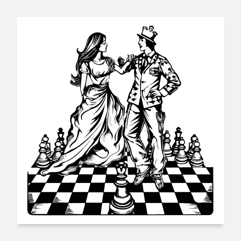 Danse du couple royal Poster 60 x 60 cm