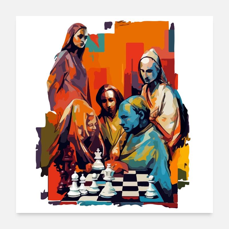 Chess games Poster 24" x 24" (60x60 cm)