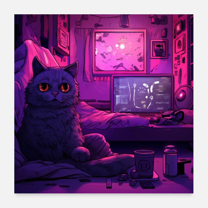 Paws and Chill Poster 60x60 cm