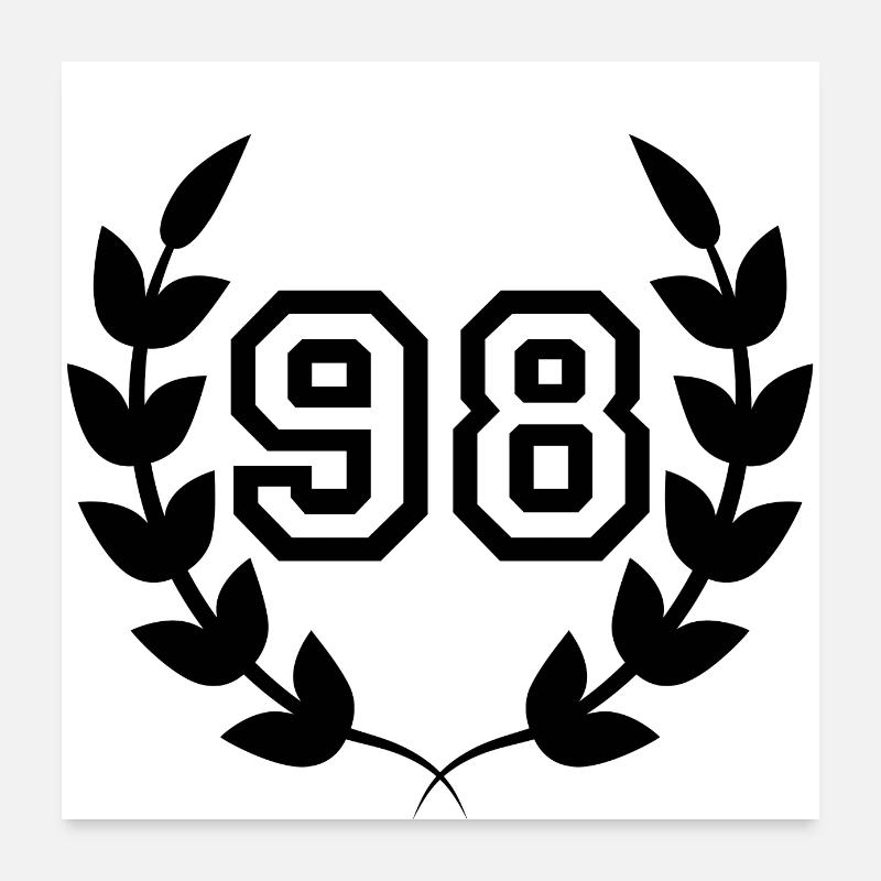 98e anniversaire-idée cadeau 98 ans Poster 60 x 60 cm
