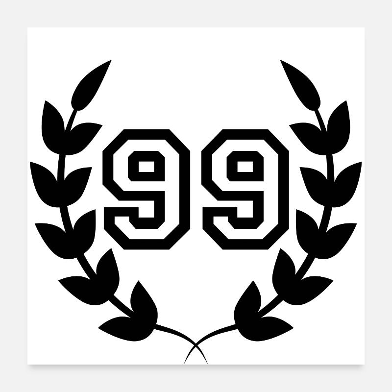 99e anniversaire-idée cadeau 99 ans Poster 60 x 60 cm