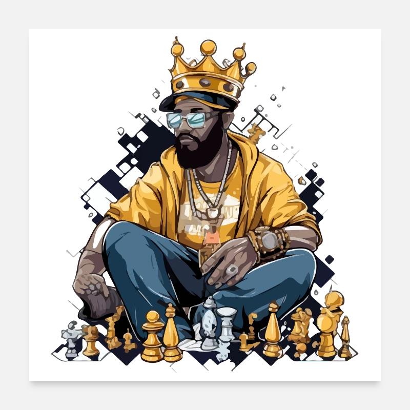 Jack der Schachspieler Poster 60x60 cm