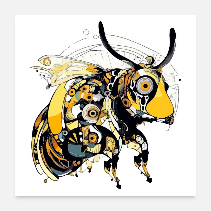 Die Greta-Biene Poster 60x60 cm