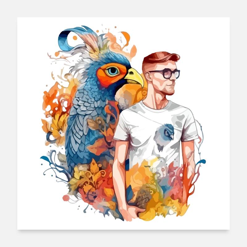 Davi le phenix Poster 60 x 60 cm