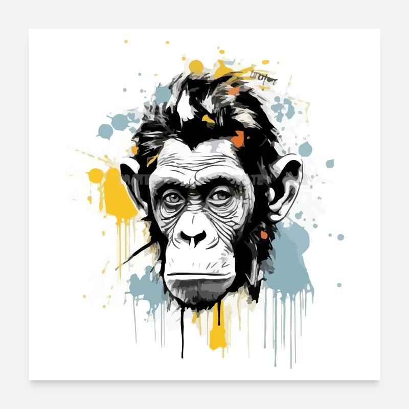 Kito, der Schimpanse Poster 60x60 cm