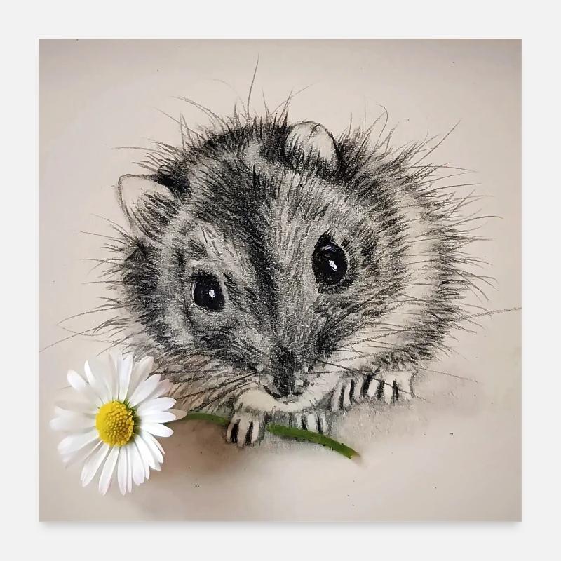 Hamster Poster 24" x 24" (60x60 cm)