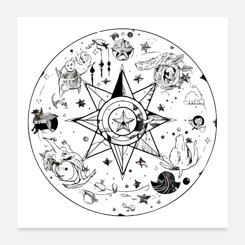 Abstract Star Poster 24" x 24" (60x60 cm)