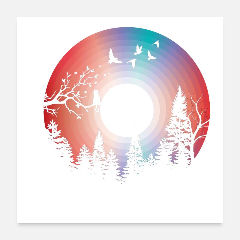 Nature Disque Vinyle Poster 60 x 60 cm