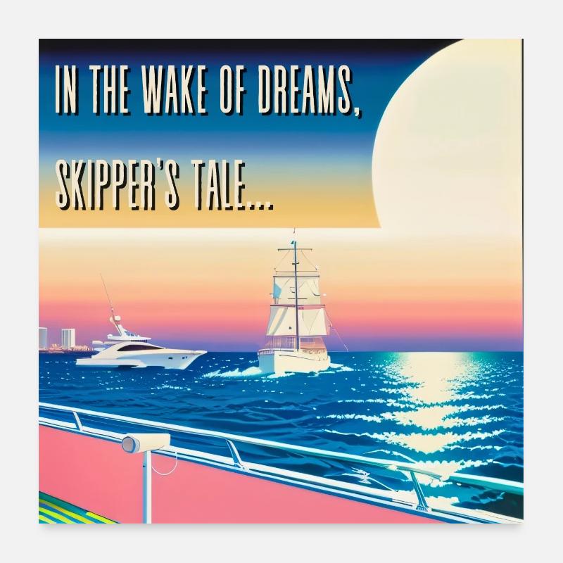 Dans le sillage des rêves, Skipper’s Tale... Poster 60 x 60 cm