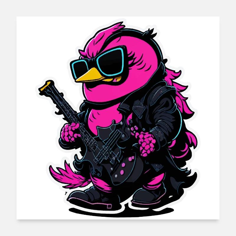 Rock Duck Poster 24" x 24" (60x60 cm)